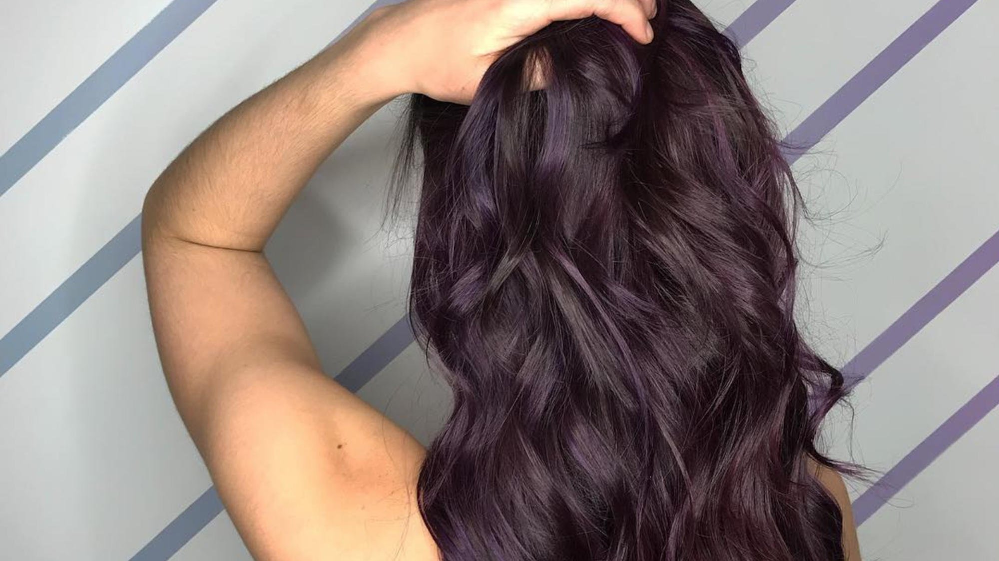 Коричнево фиолетовый цвет волос - 71 photo