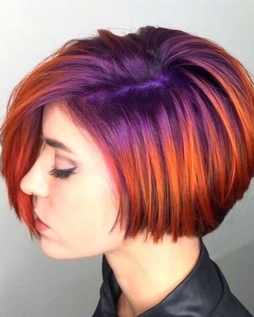 Яркие прически на каре