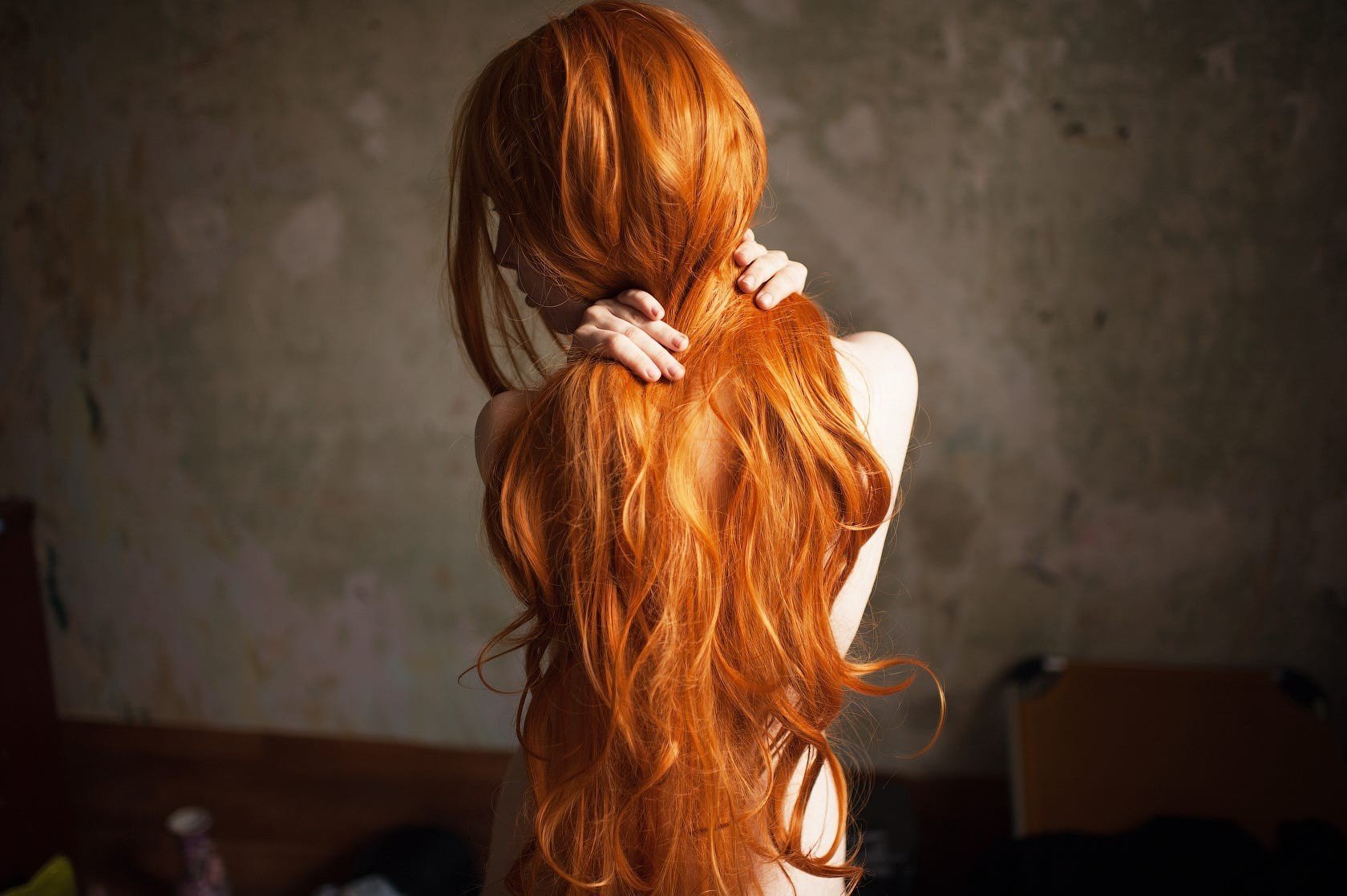 Короткие рыжие волосы со спины - 63 фото