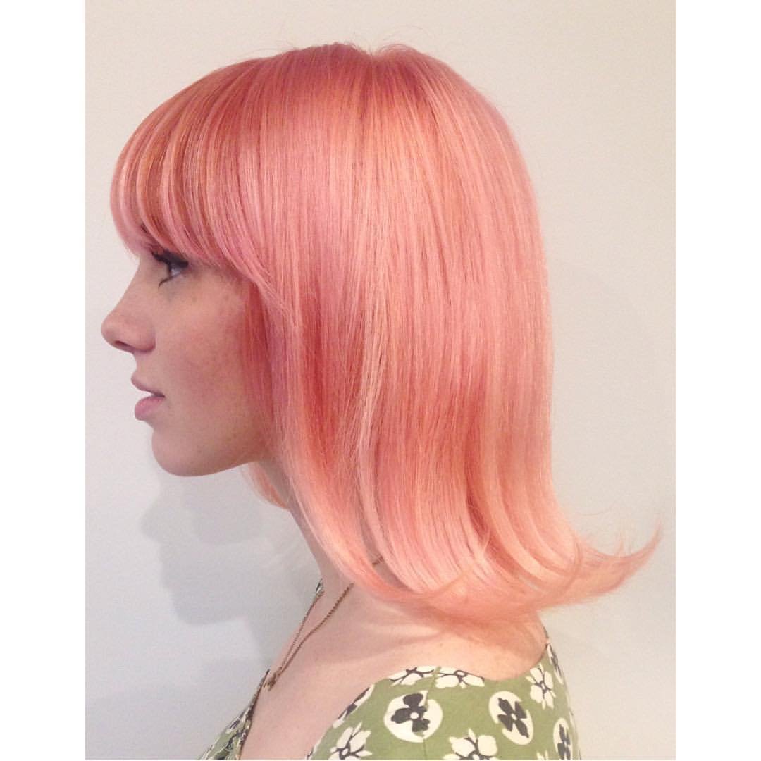 Краска для волос персиково розовая