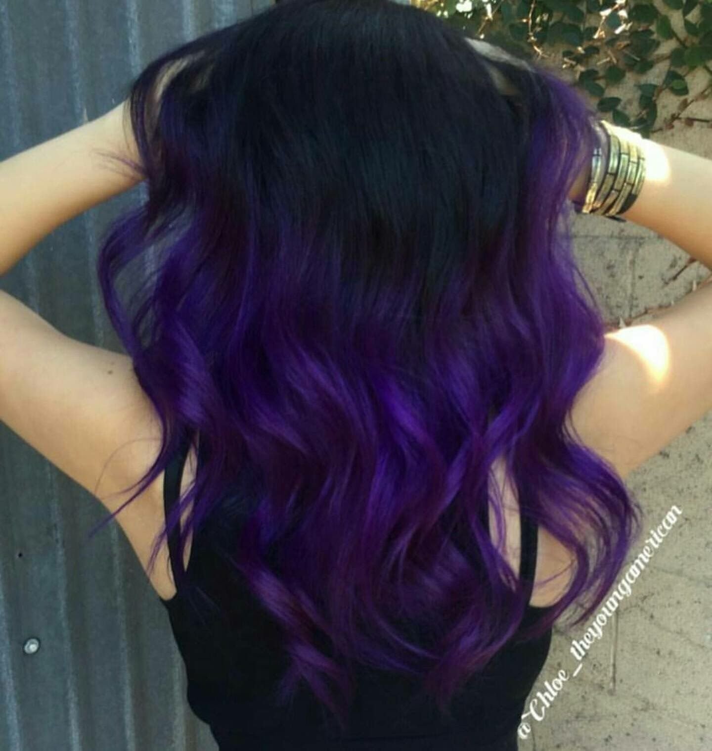 Черно Фиолетовый Волосы