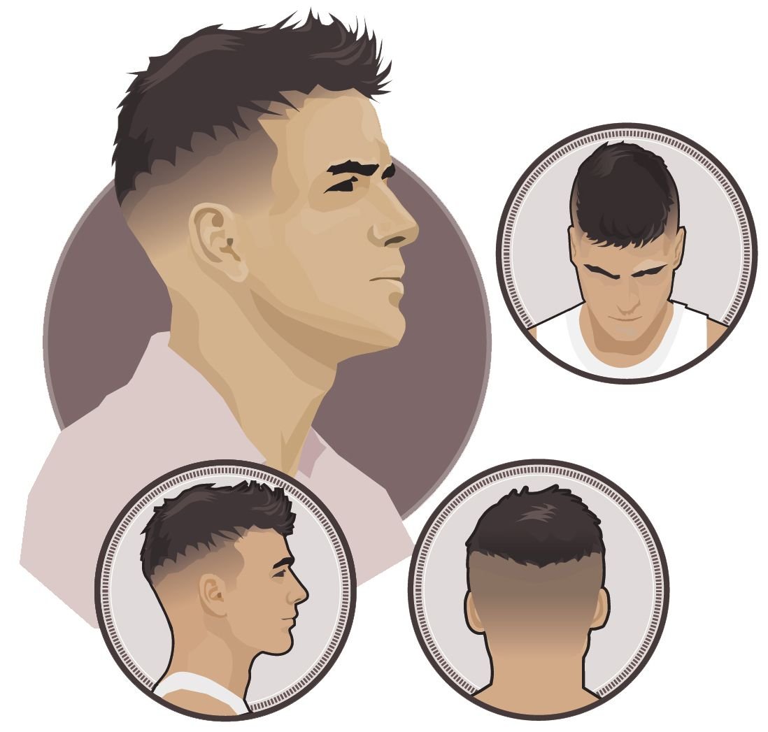 Кроп фейд полубокс