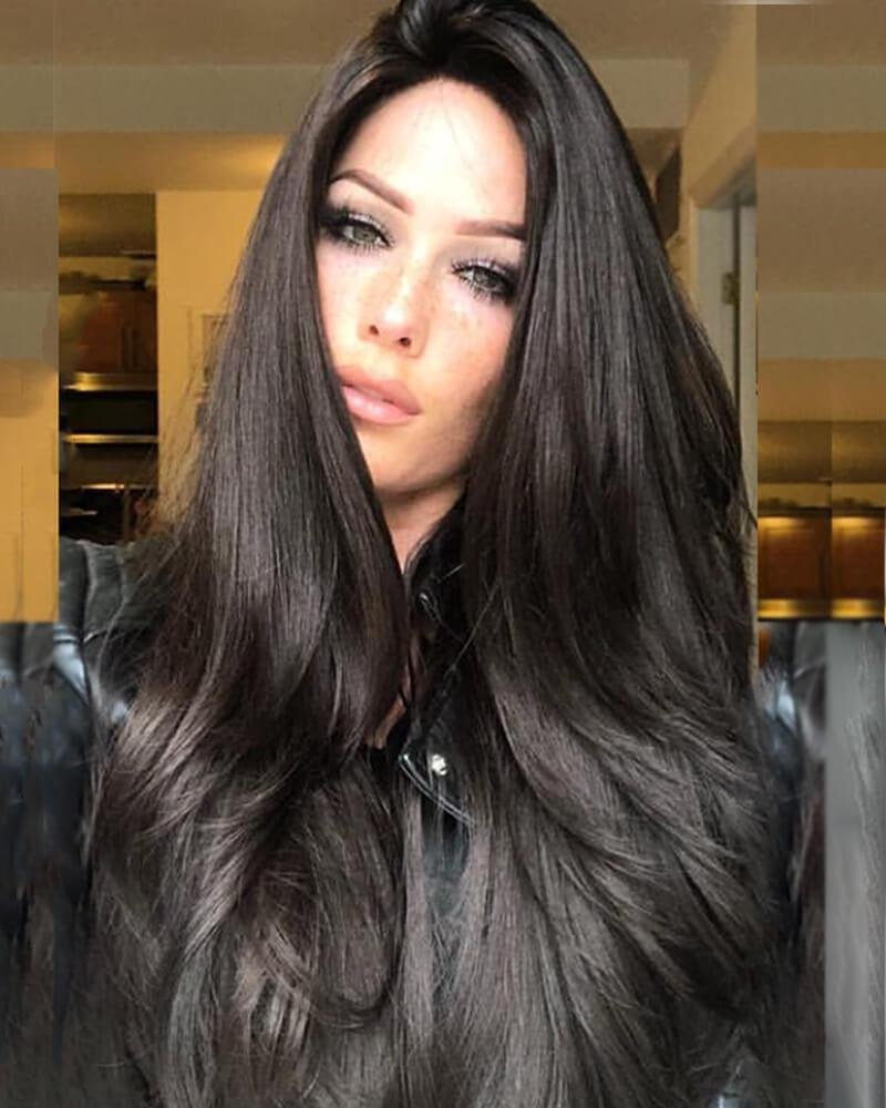 Холодные оттенки каштанового цвета волос