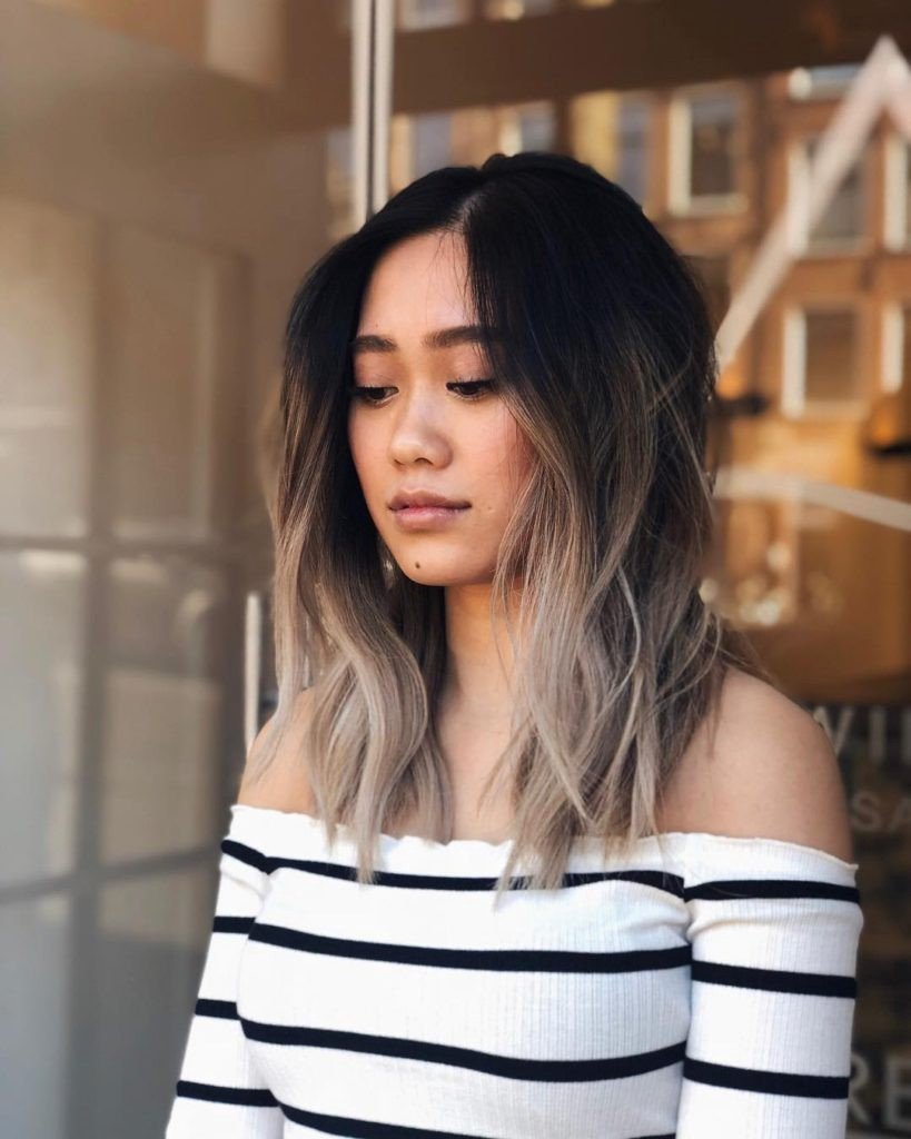 Омбре для брюнеток