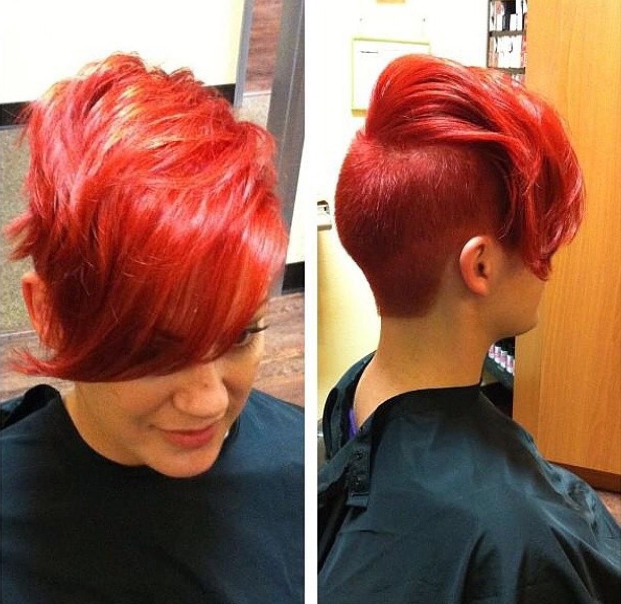 Красные затылки. Красные волосы короткая стрижка. Окрашивание в рыжий на короткие волосы. Красное окрашивание волос на короткие волосы. Короткая стрижка рыжий цвет.