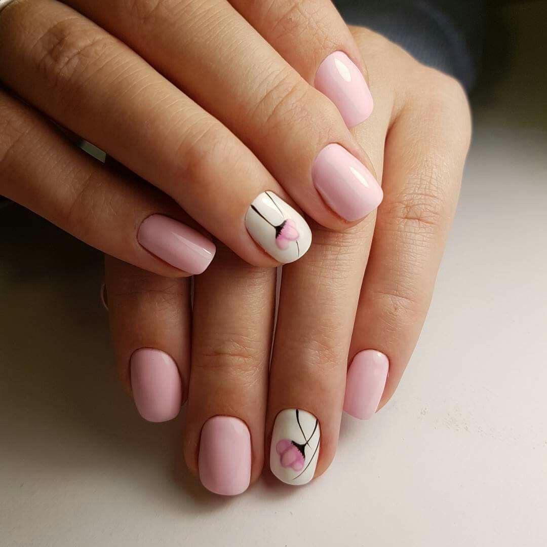 Маникюр на короткие ногти для девочки