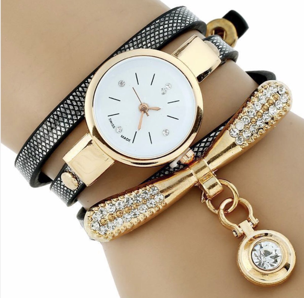 Часы с золотым браслетом женские