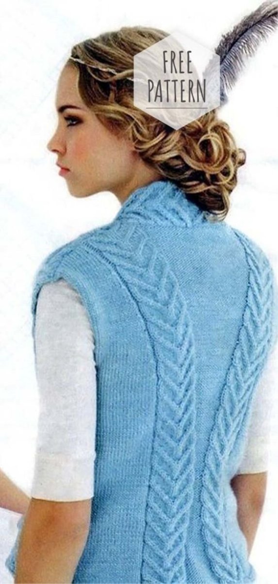 Вязаный жилет 2020 с горлом.