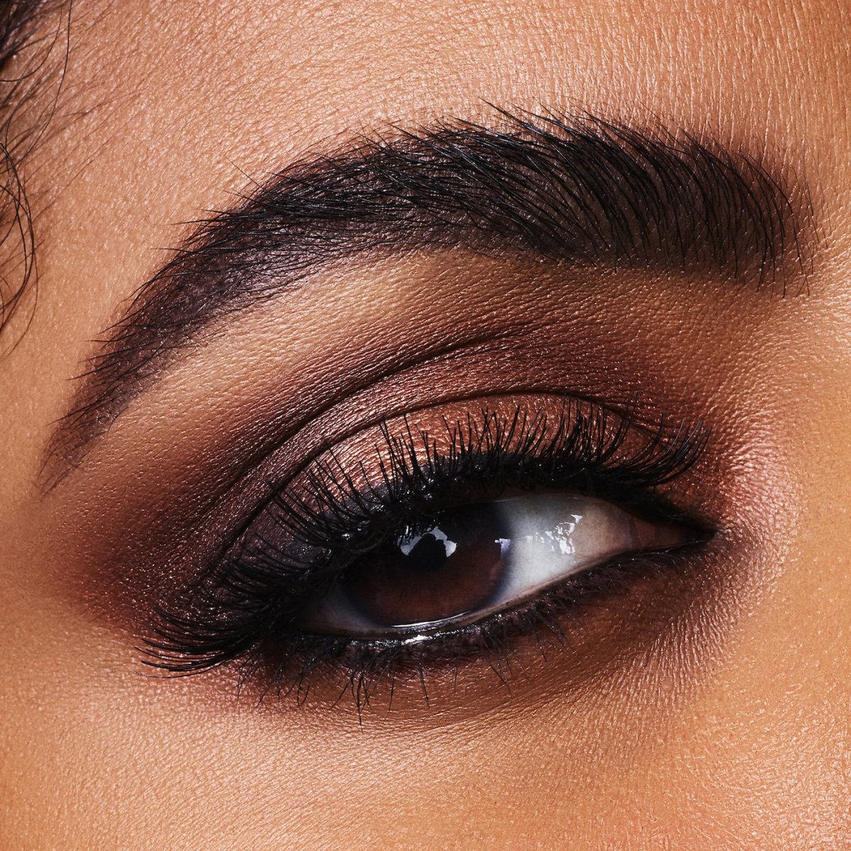 Макияж Смоки бронзовые тени