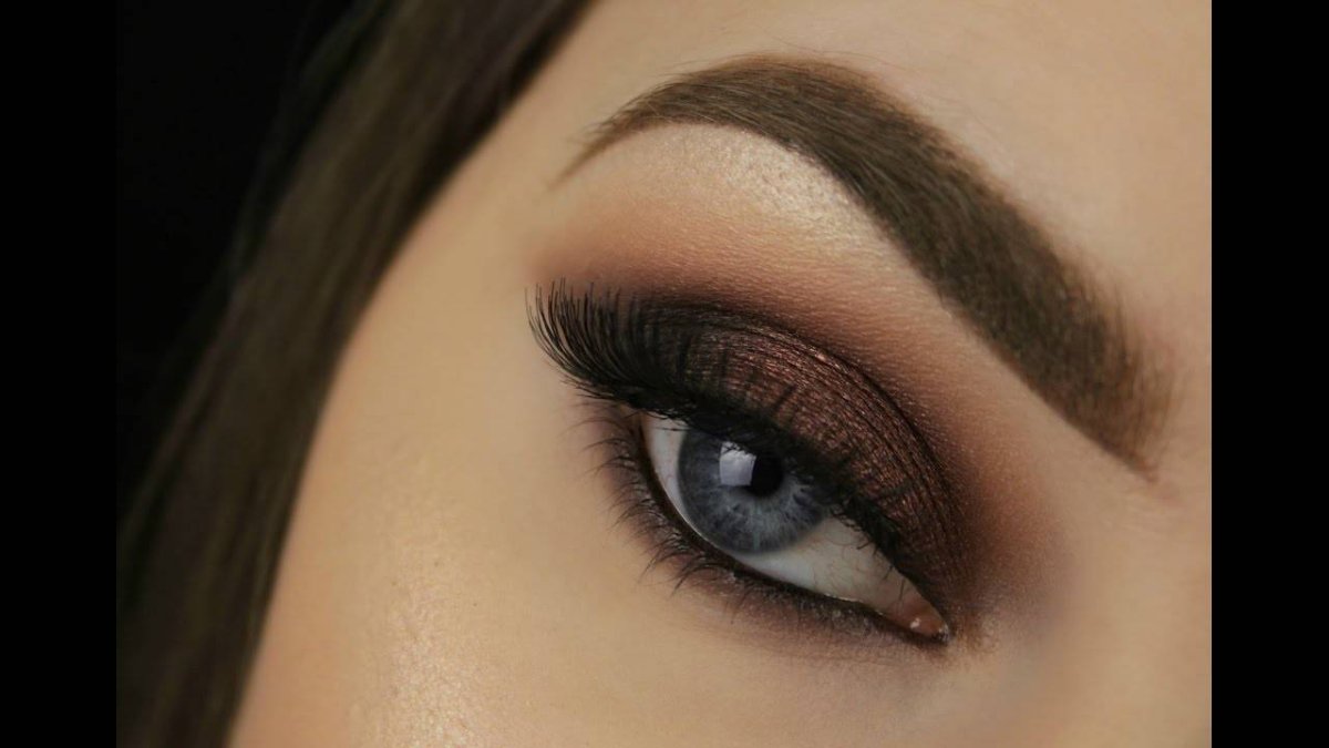 Макияж растушеванная стрелка Смоки