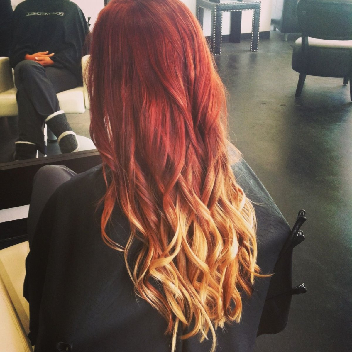 Рыжий балаяж