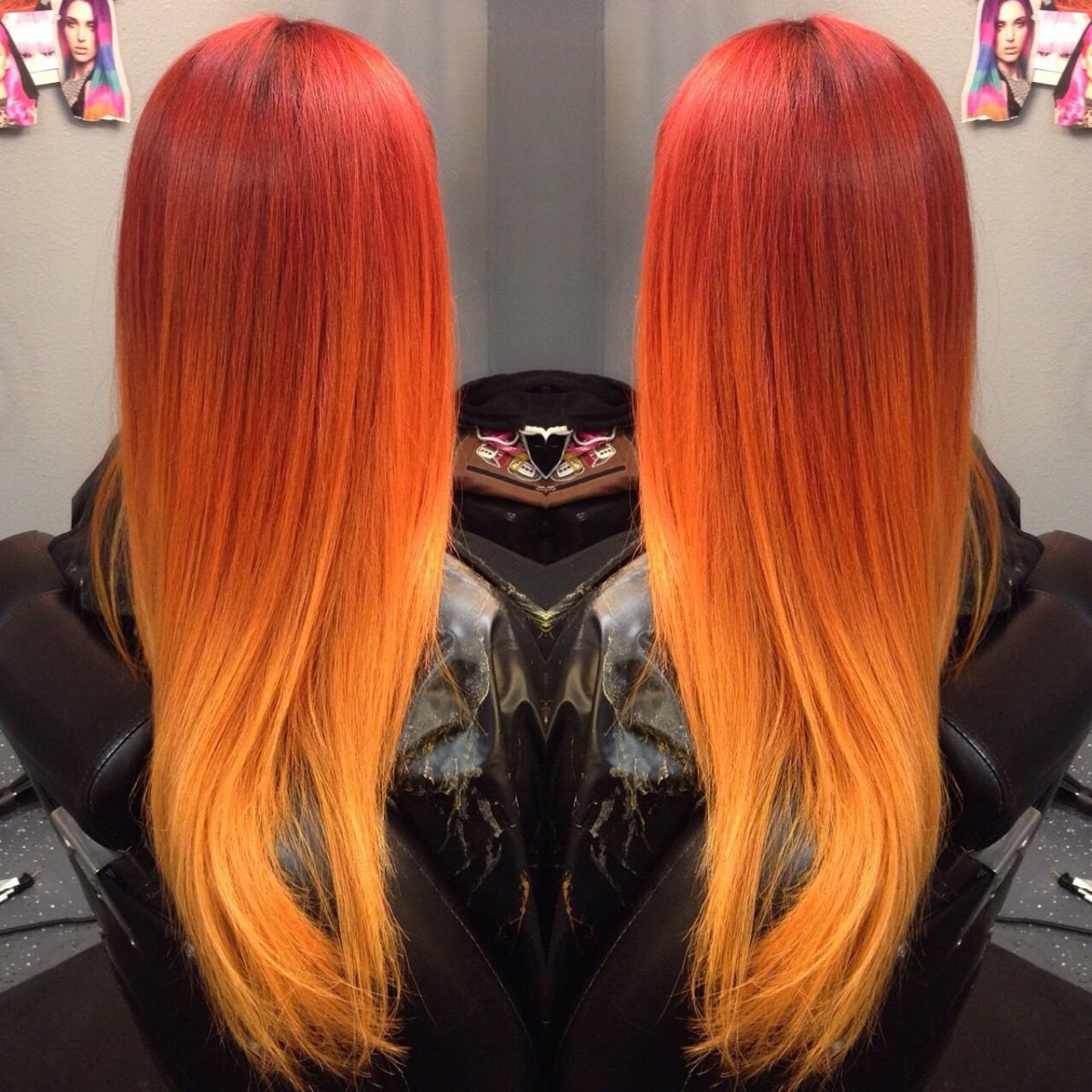 Омбре на рыжие волосы