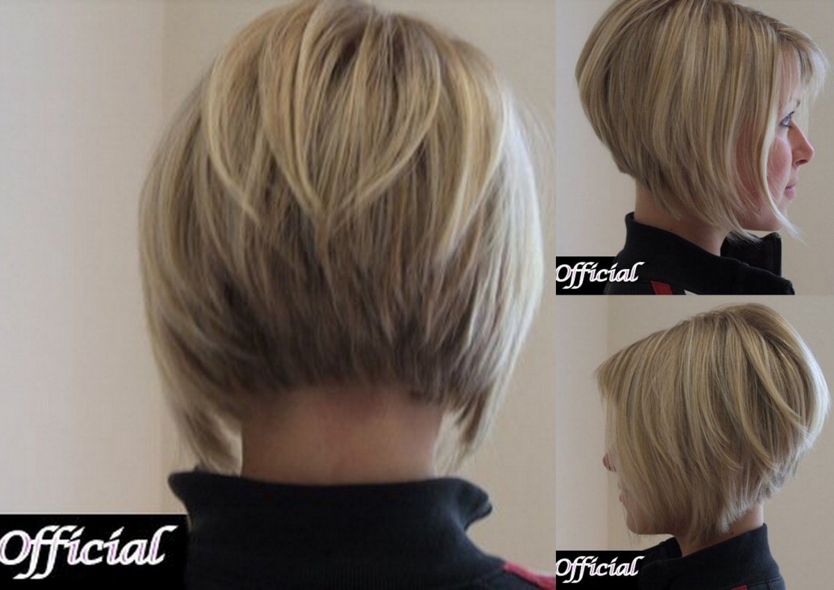 Стрижка каре на короткие волосы вид сзади