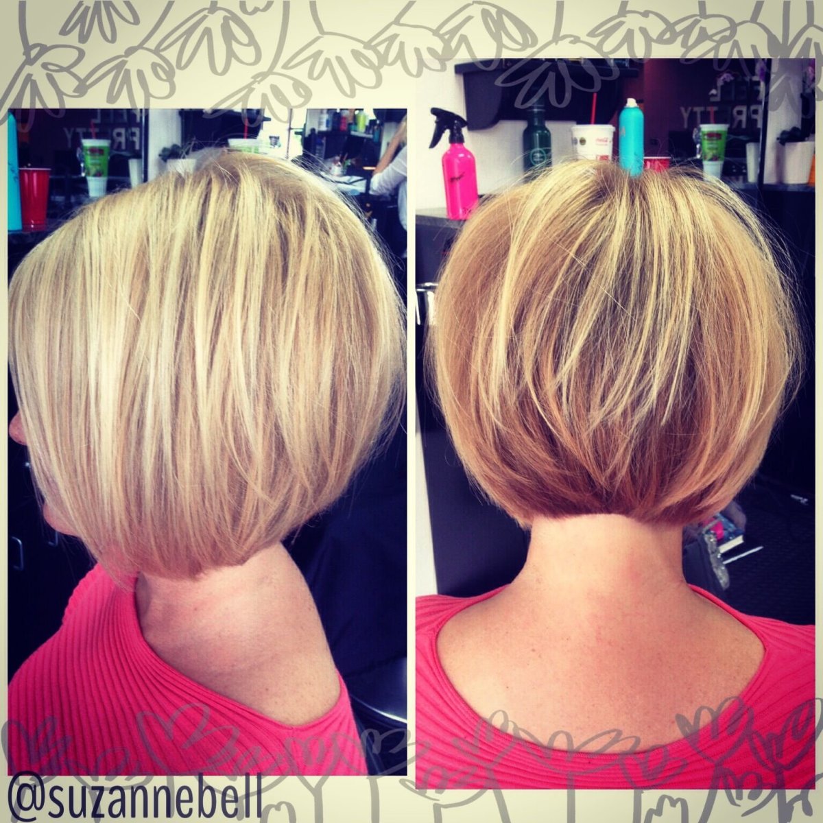 Каре вид сзади и спереди