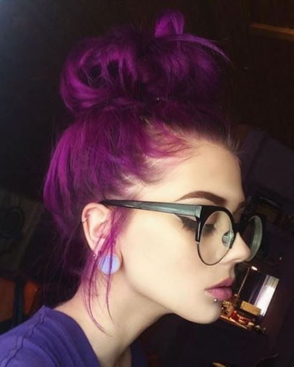 Фиолетовые волосы гранж