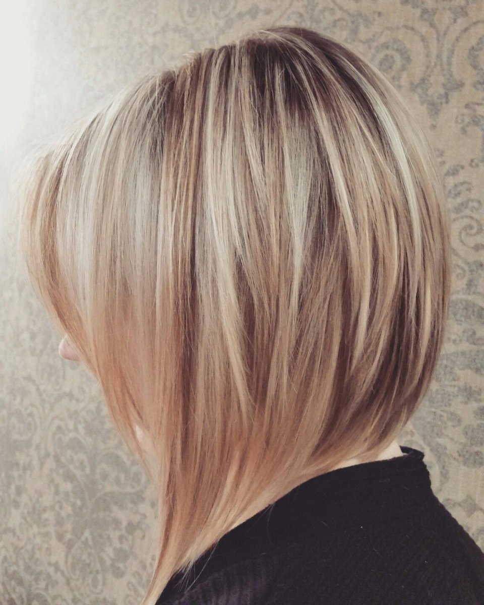 Мелирование на блонд Боб