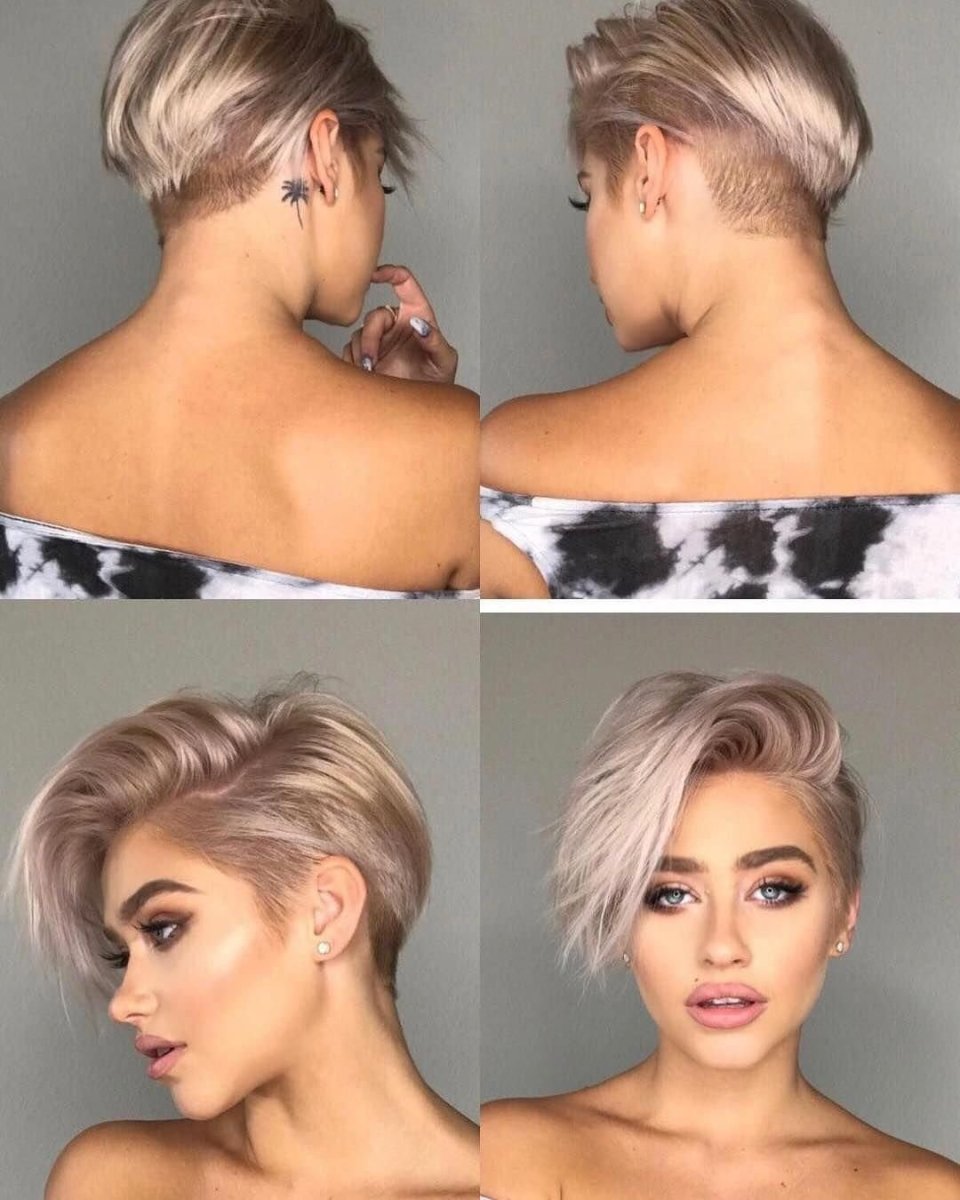 Женские прически с забритым затылком