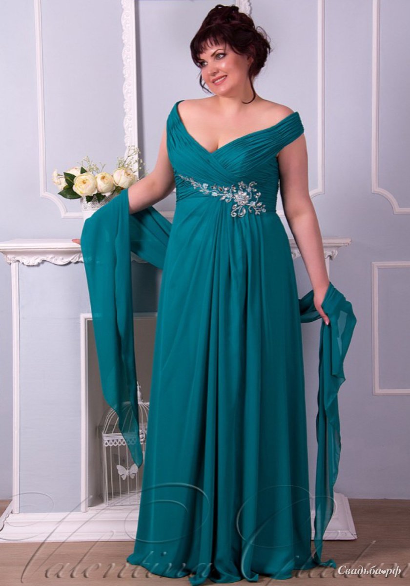 Фасоны вечерних платьев для полных