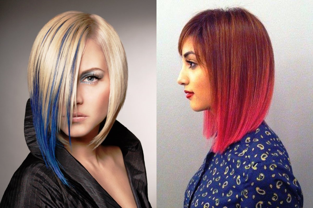 Двухцветное окрашивание волос