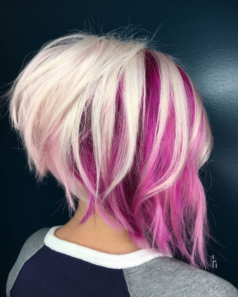 Красный балаяж на Боб каре