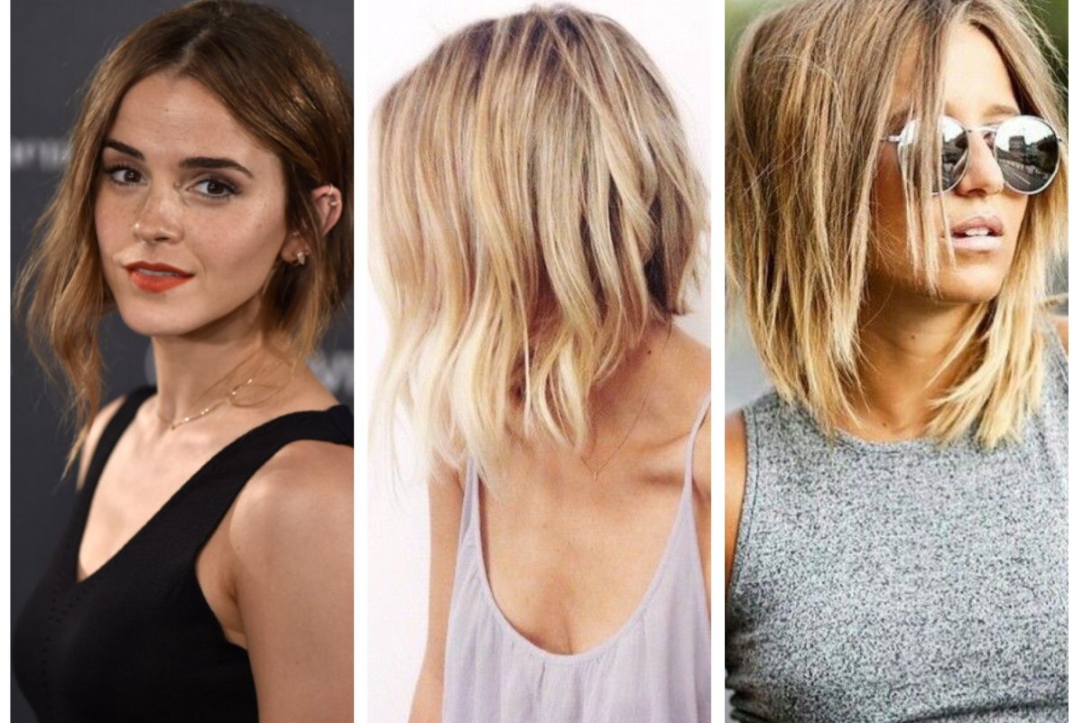 Рваный удлиненный Боб на средние волосы