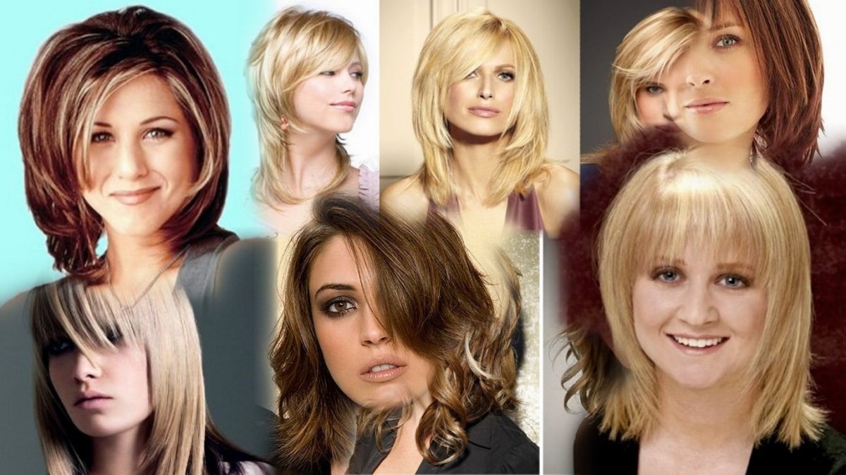 Каскад на круглое лицо с челкой