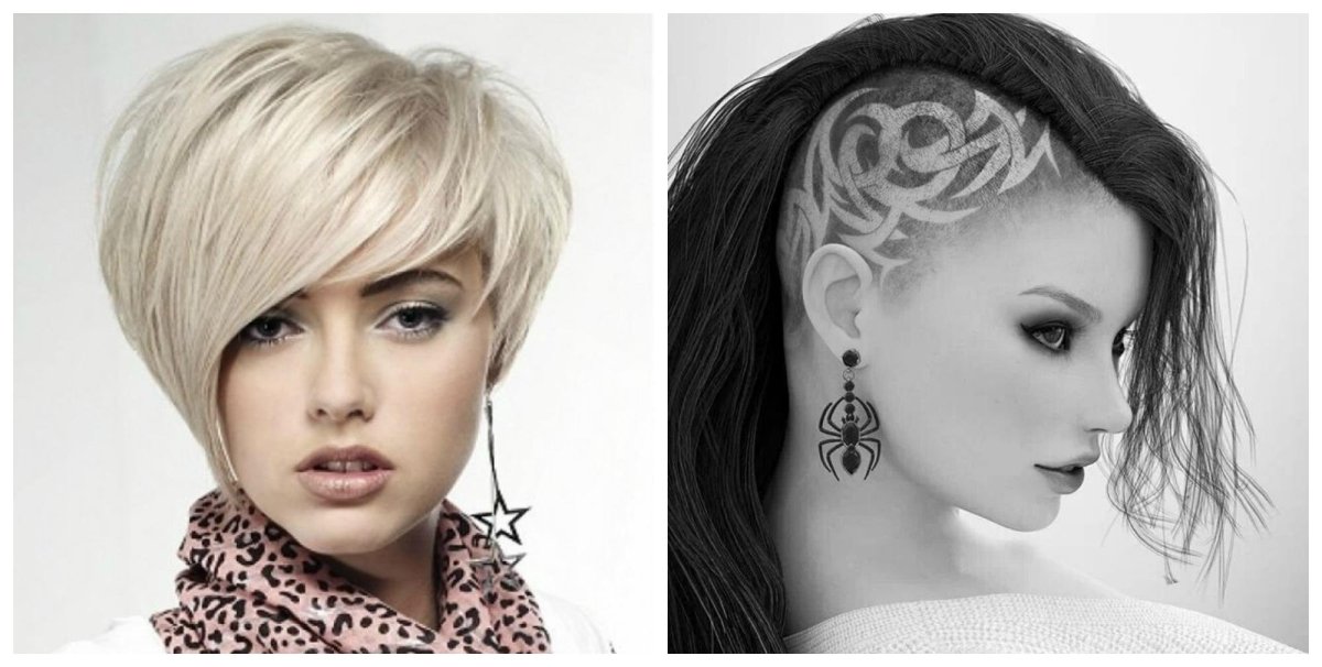 Стрижка каскад асимметрия на средние