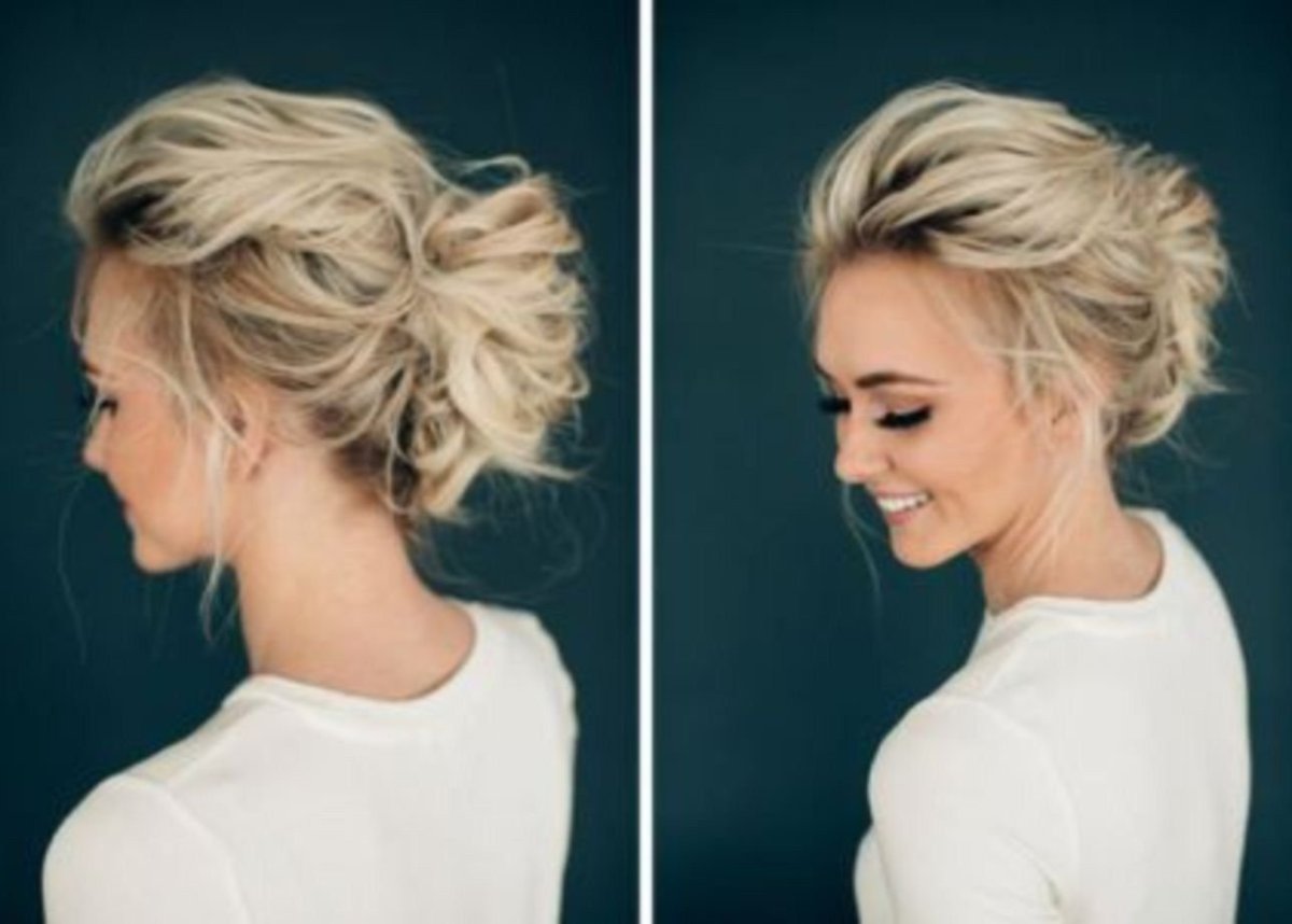 Пучум на короткие волосы