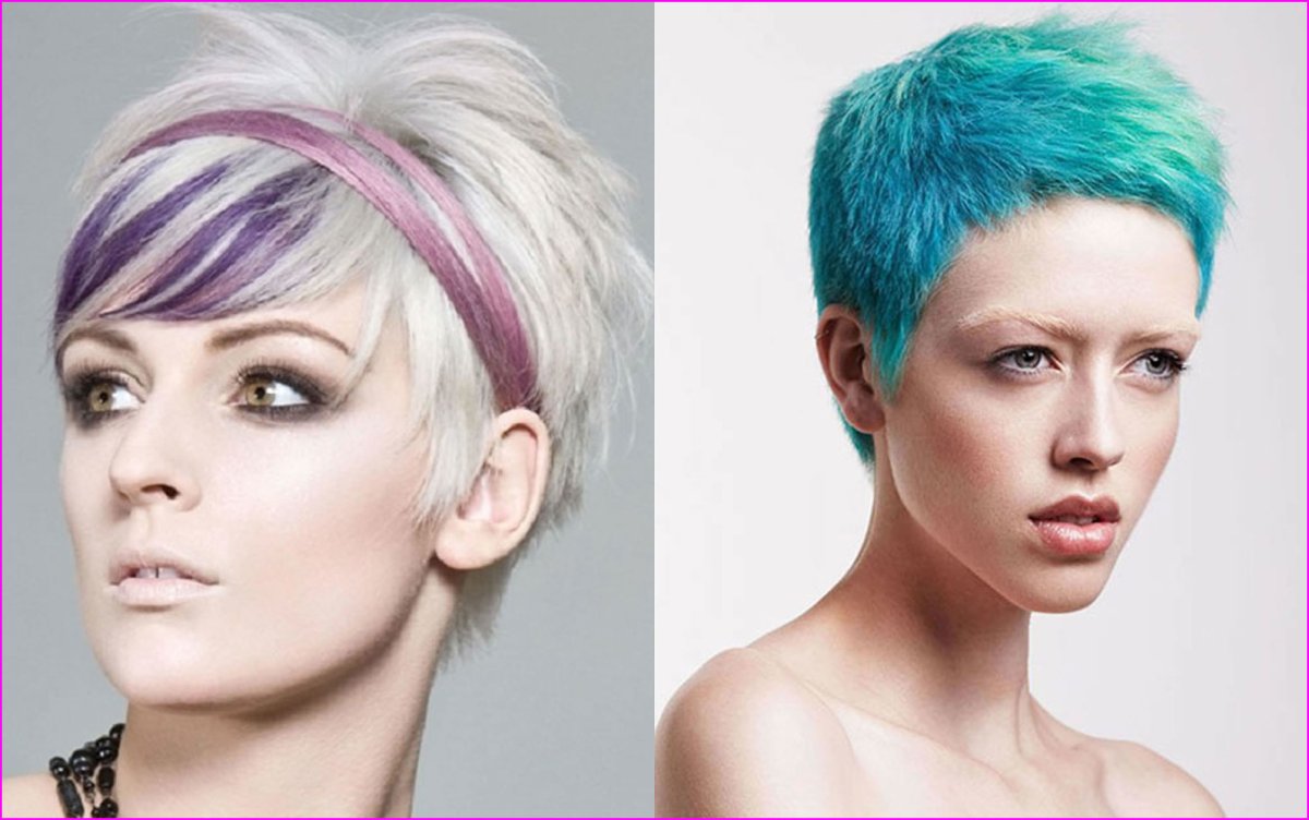 Окрашивание перьями на короткие волосы