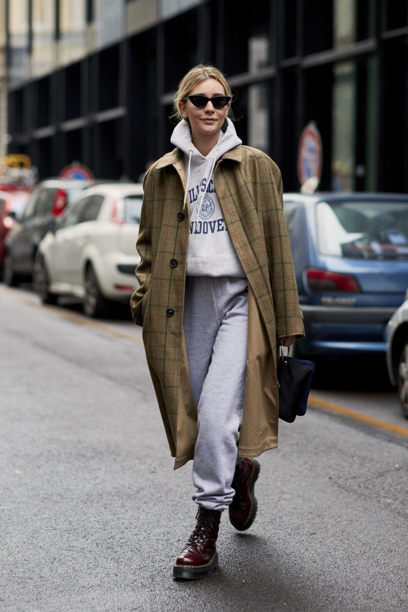 Пальто с толстовкой с капюшоном