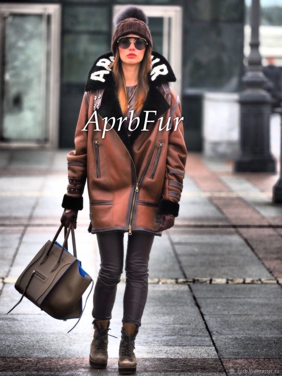 Дубленка Авиатор оверсайз