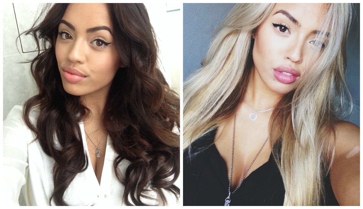 Из темного в блонд фото до и после