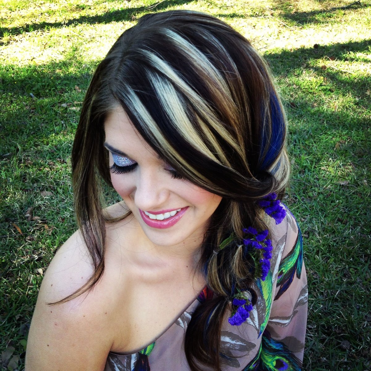 Скрытое мелирование на темные волосы