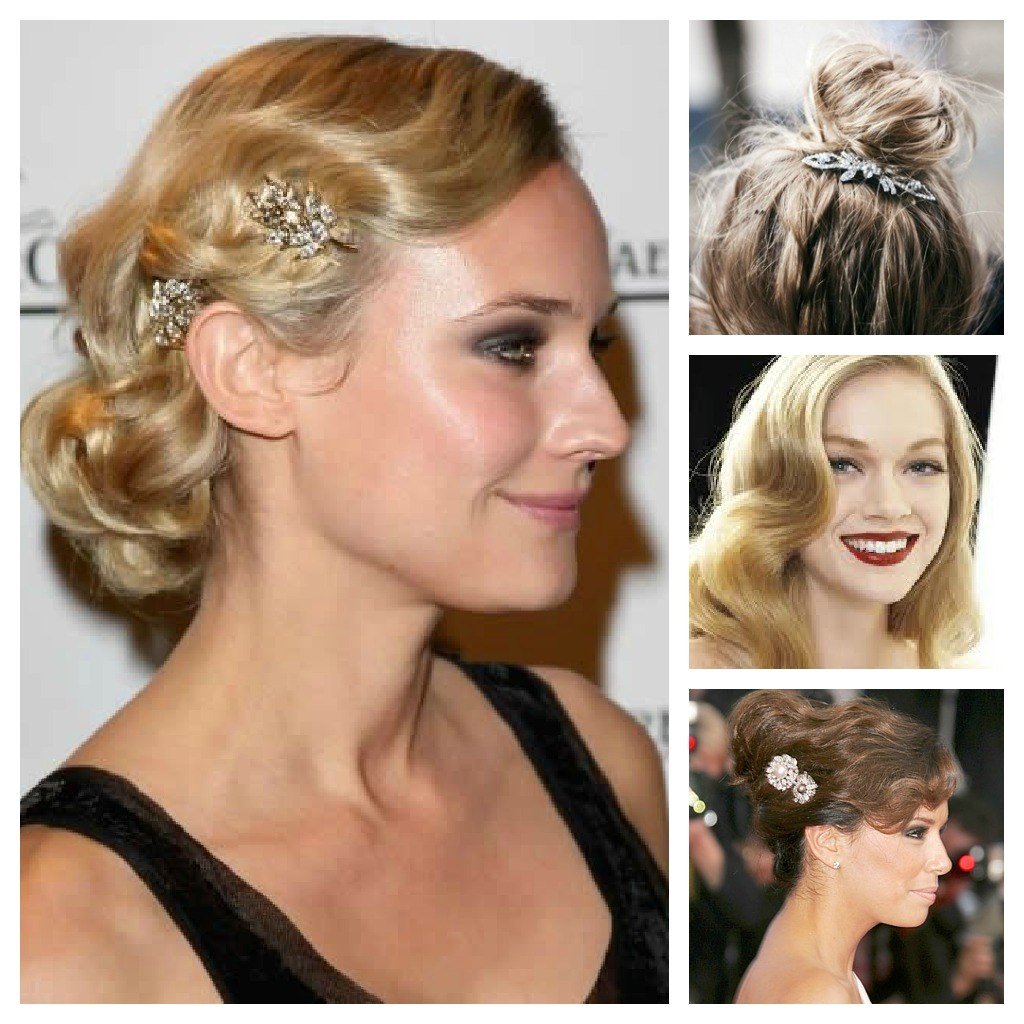 Прическа в стиле Гэтсби пучок