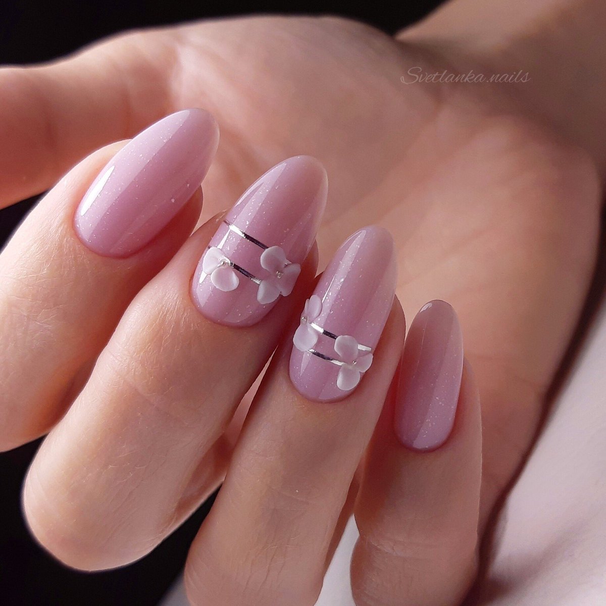 Френч молочный с розовым