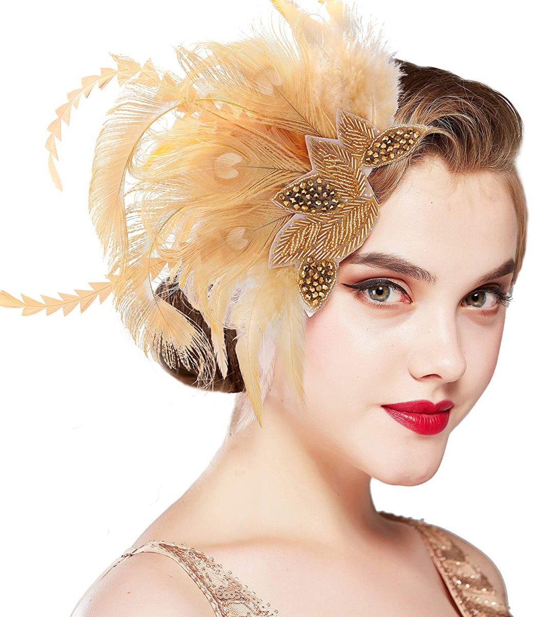 Прическа в стиле Гэтсби с заколкой