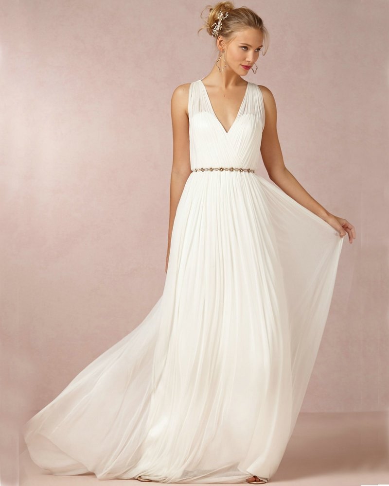 Греческое белое платье