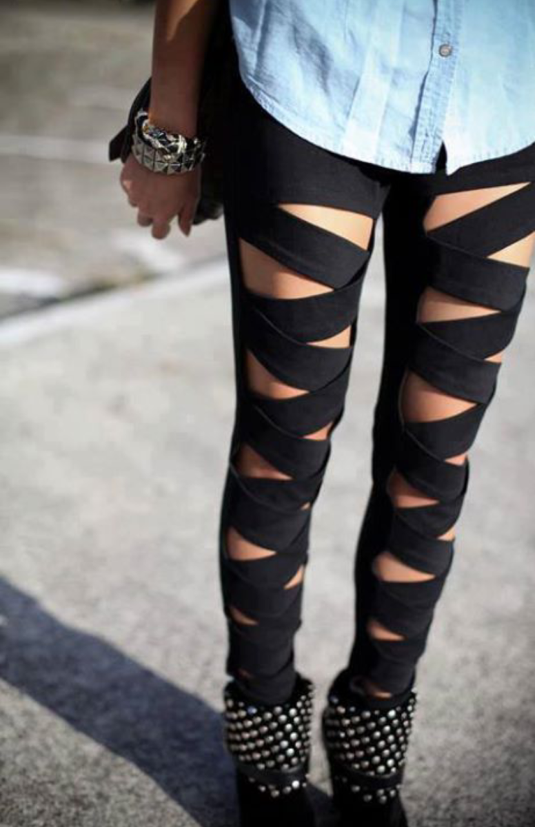 Рваные лосины