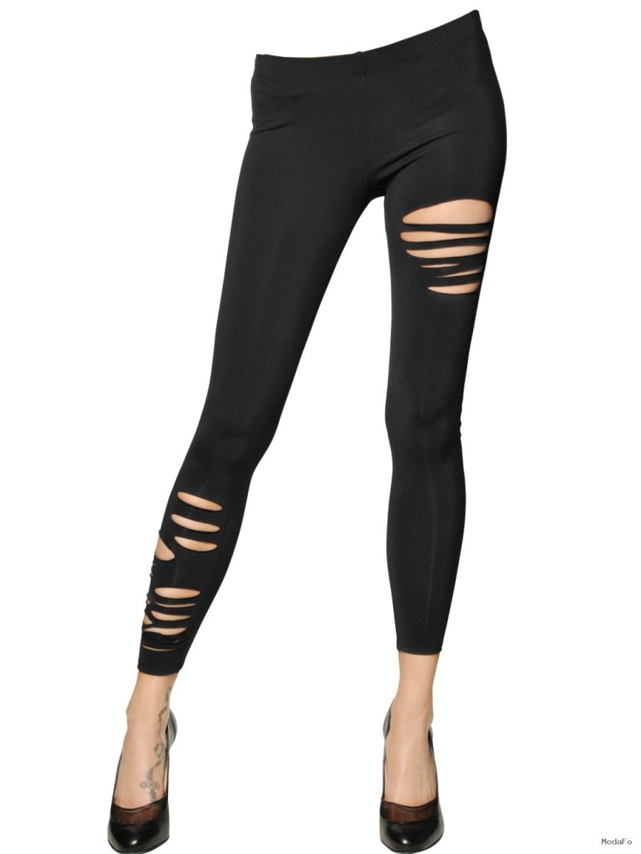 Легинсы с прорезями на коленях