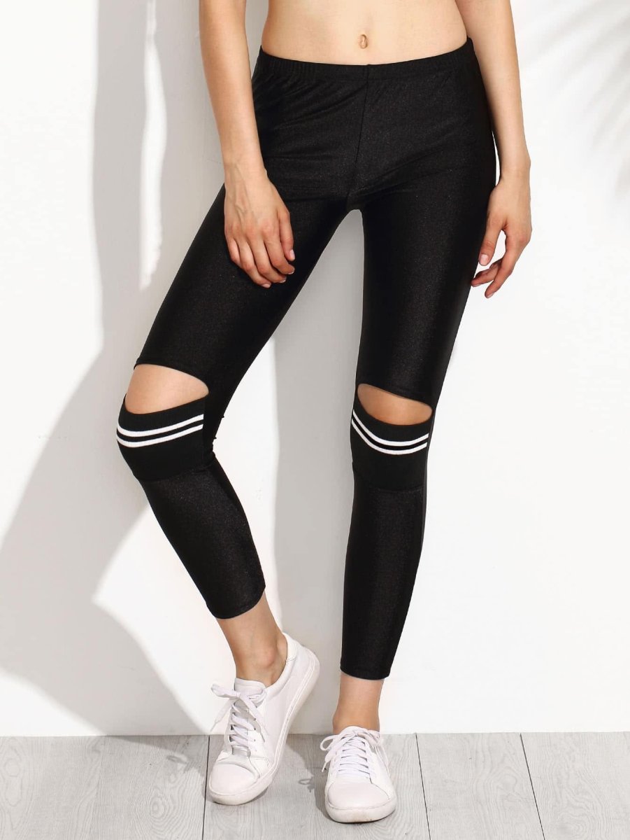 Легинсы с дырками на коленях