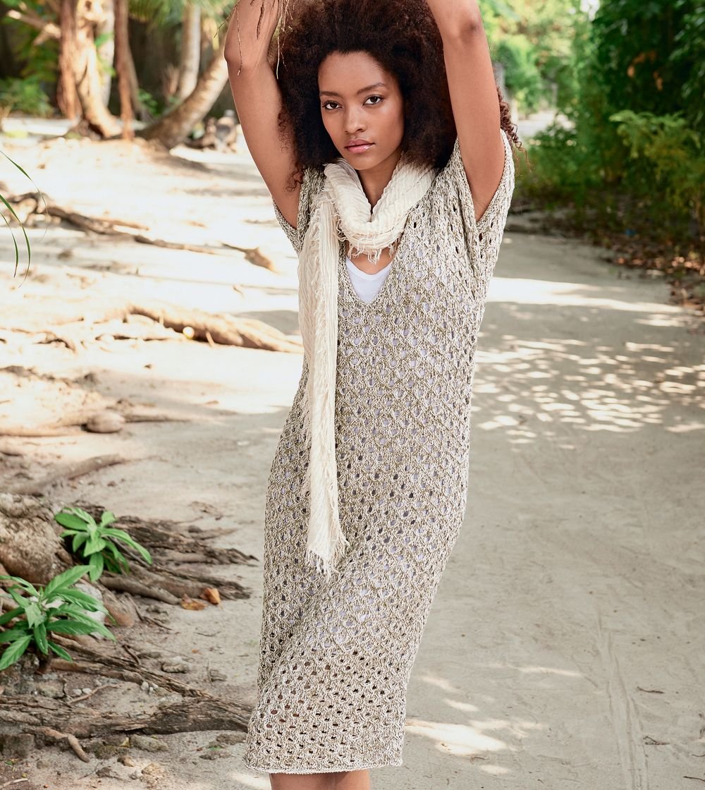 Вязаное летнее платье