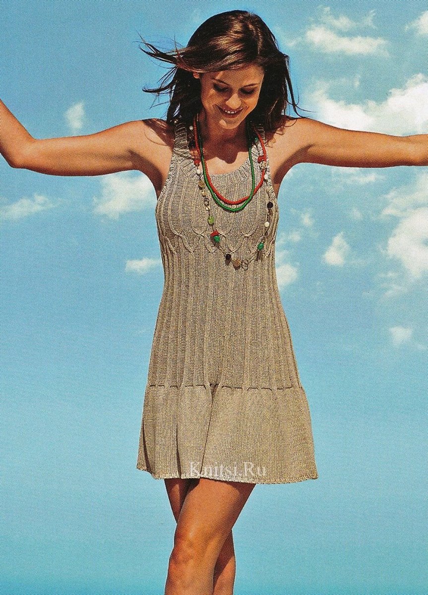 Платье летнее женское спицами