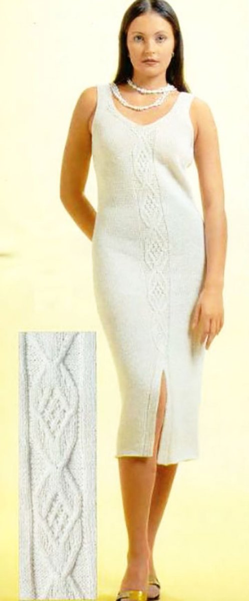 Вязаное летнее платье